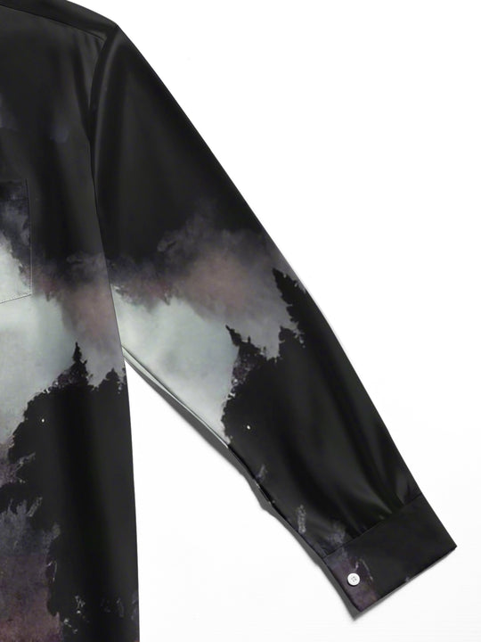 men's printed shirt close-up full sleeve