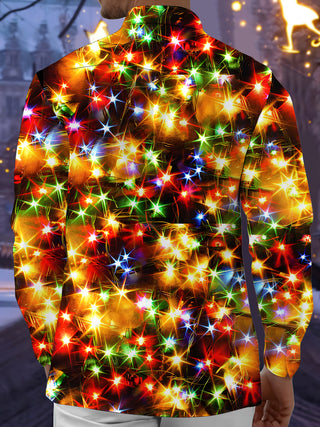 men's holiday shirt back view