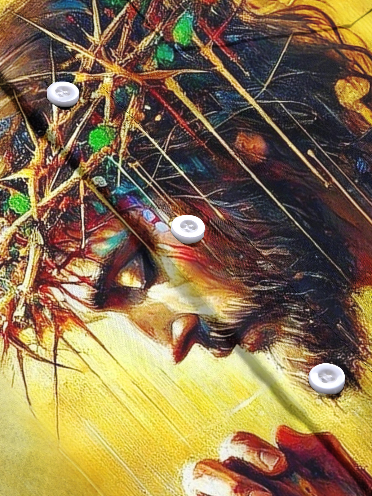 Christian Jesus Print Men's Pocket Short Sleeve Shirts