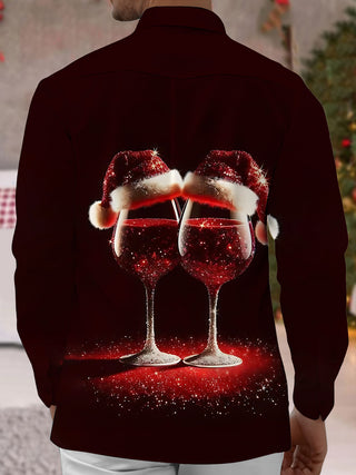 men's holiday shirt back view