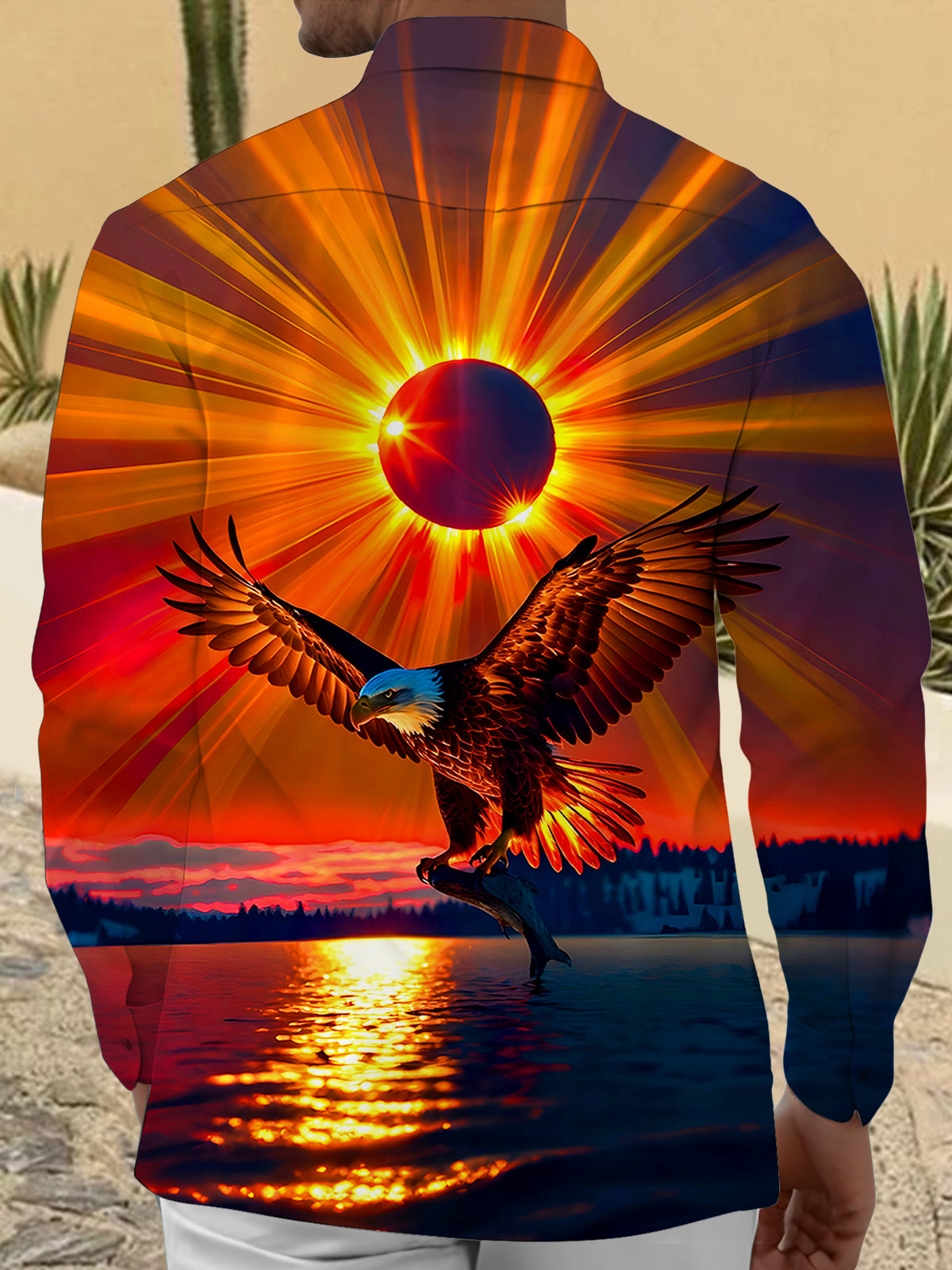 Eagle Fish Men's Pocket Long Sleeve Shirts