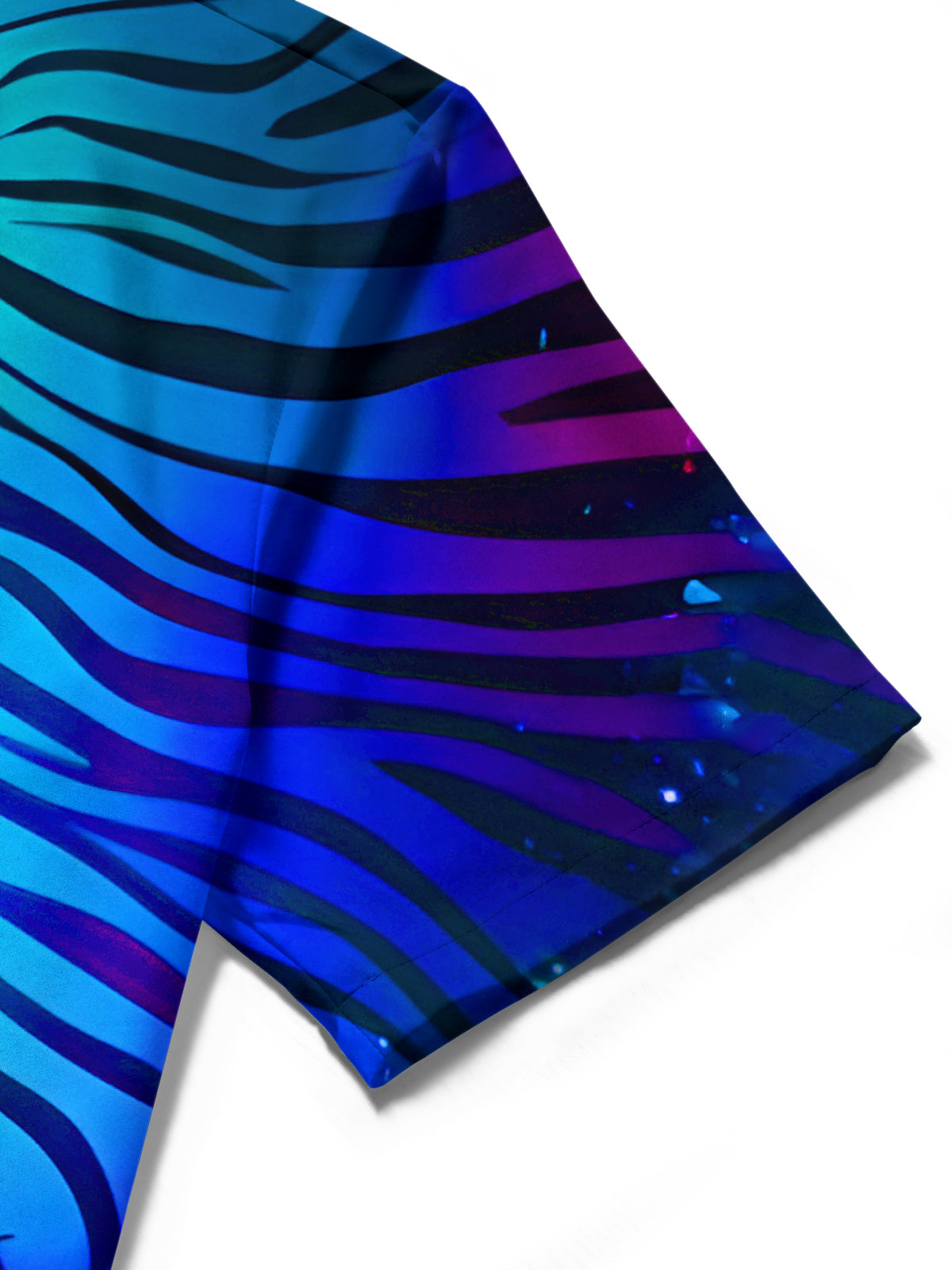 Rainbow Zebra Men's Pocket Short Sleeve Shirts