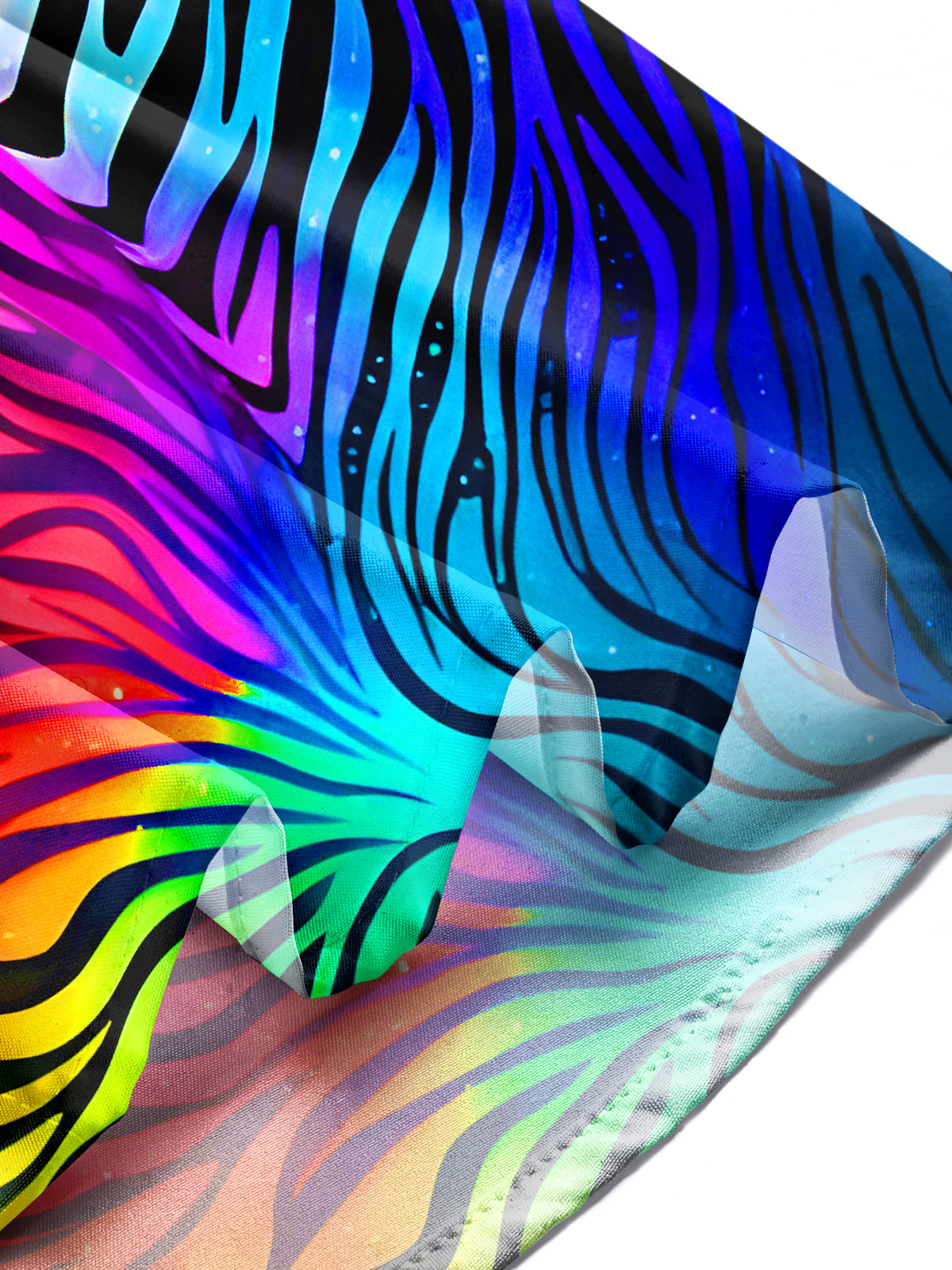 Rainbow Zebra Men's Pocket Short Sleeve Shirts