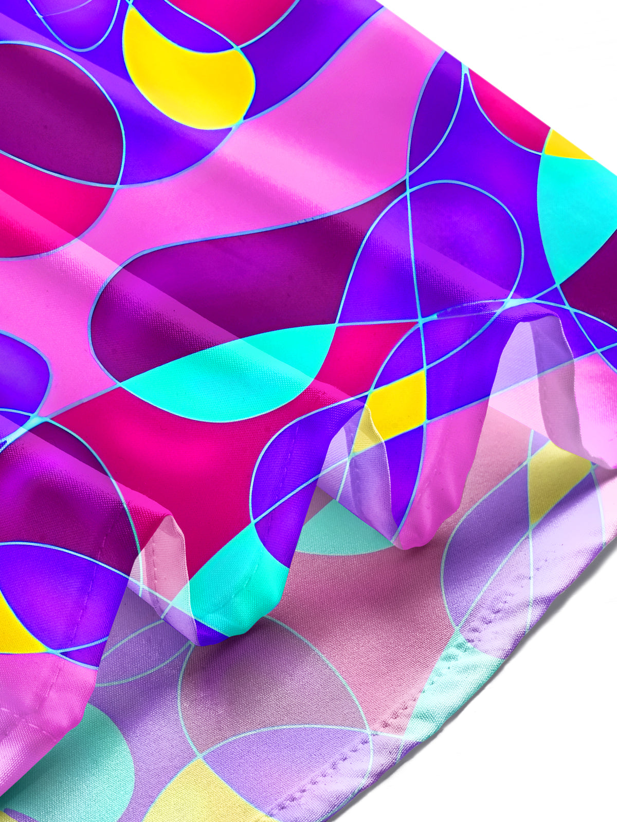 Psychedelic Colorful Abstract Geometry Men's Pocket Long Sleeve Shirts