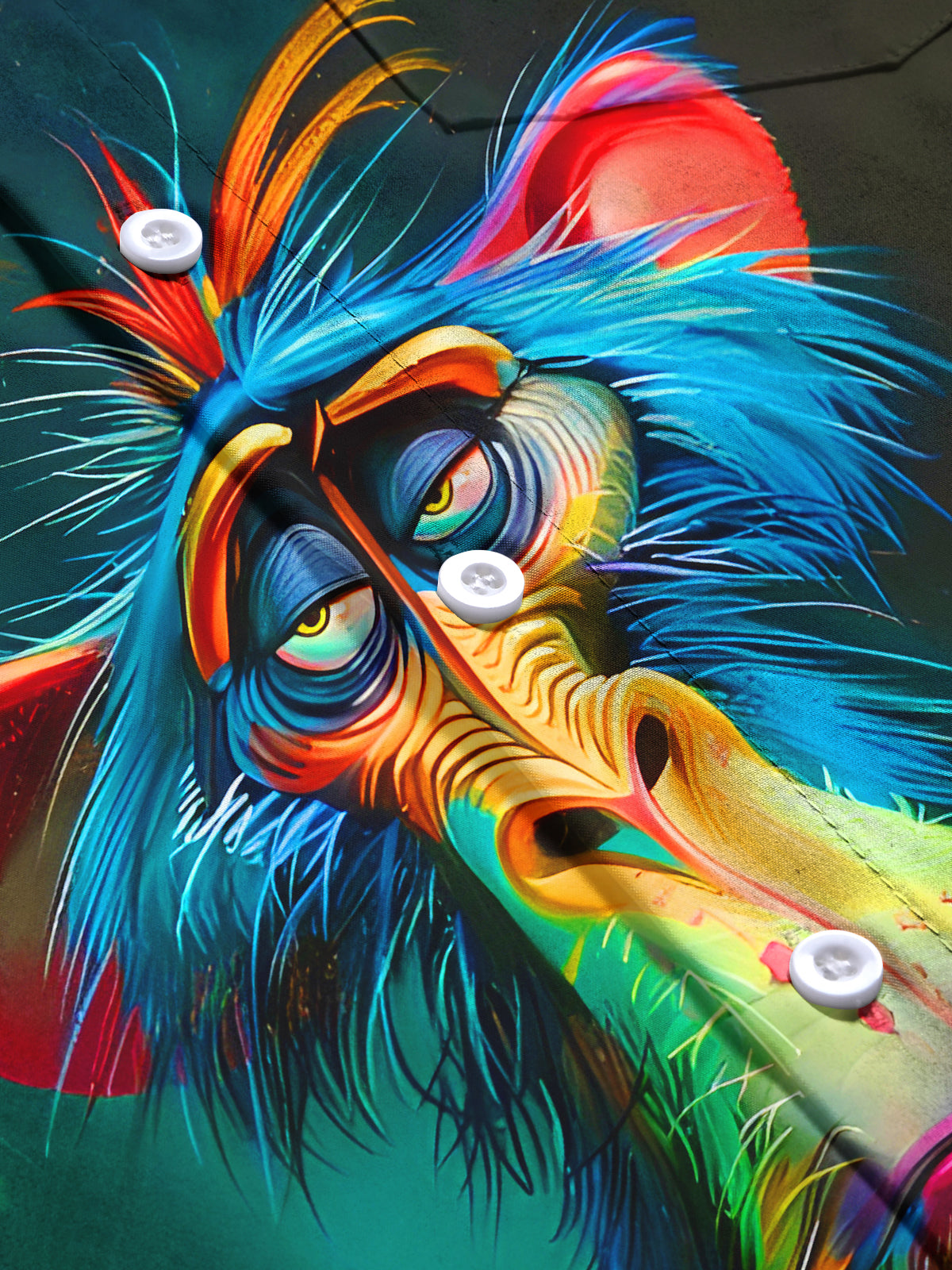 Funny Monkey Men's Pocket Long Sleeve Shirts