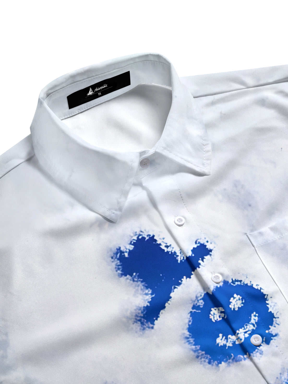 Snowman Print Men's Pocket Short Sleeve Shirts