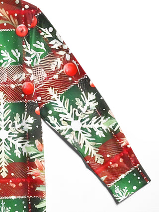men's Christmas shirt close-up full sleeve