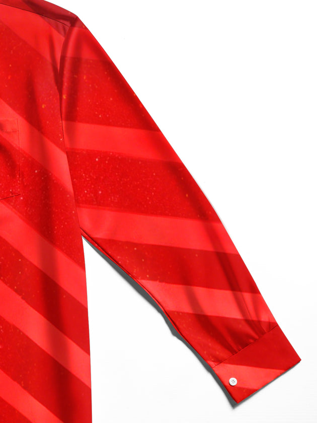 men's Christmas shirt close-up full sleeve