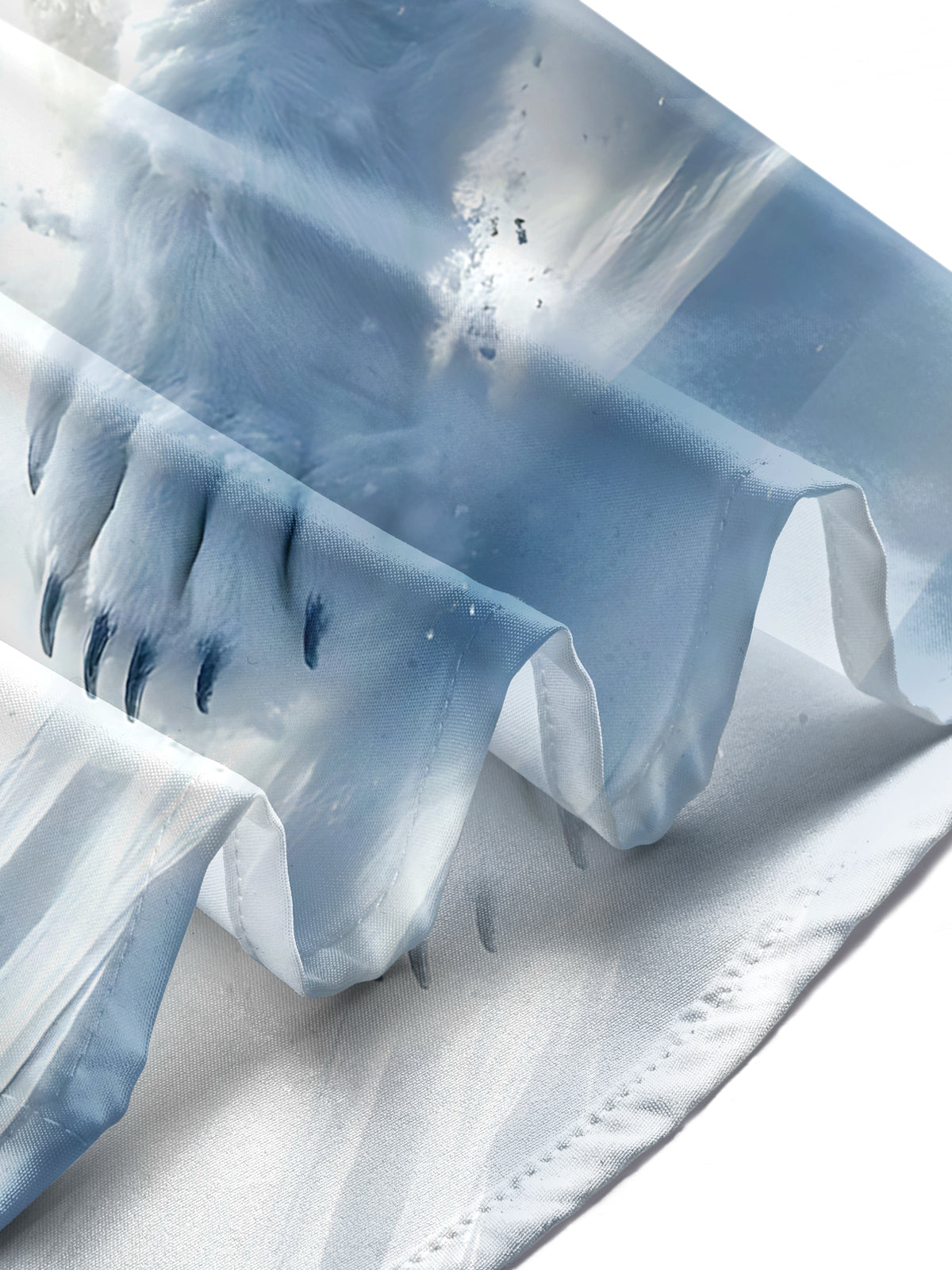 Polar Bear Print Men's Pocket Long Sleeve Shirts