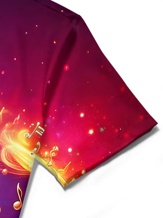 men's Christmas shirt close-up short sleeve