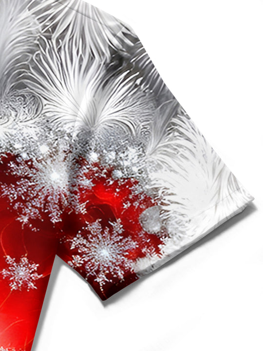 men's Christmas shirt close-up short sleeve