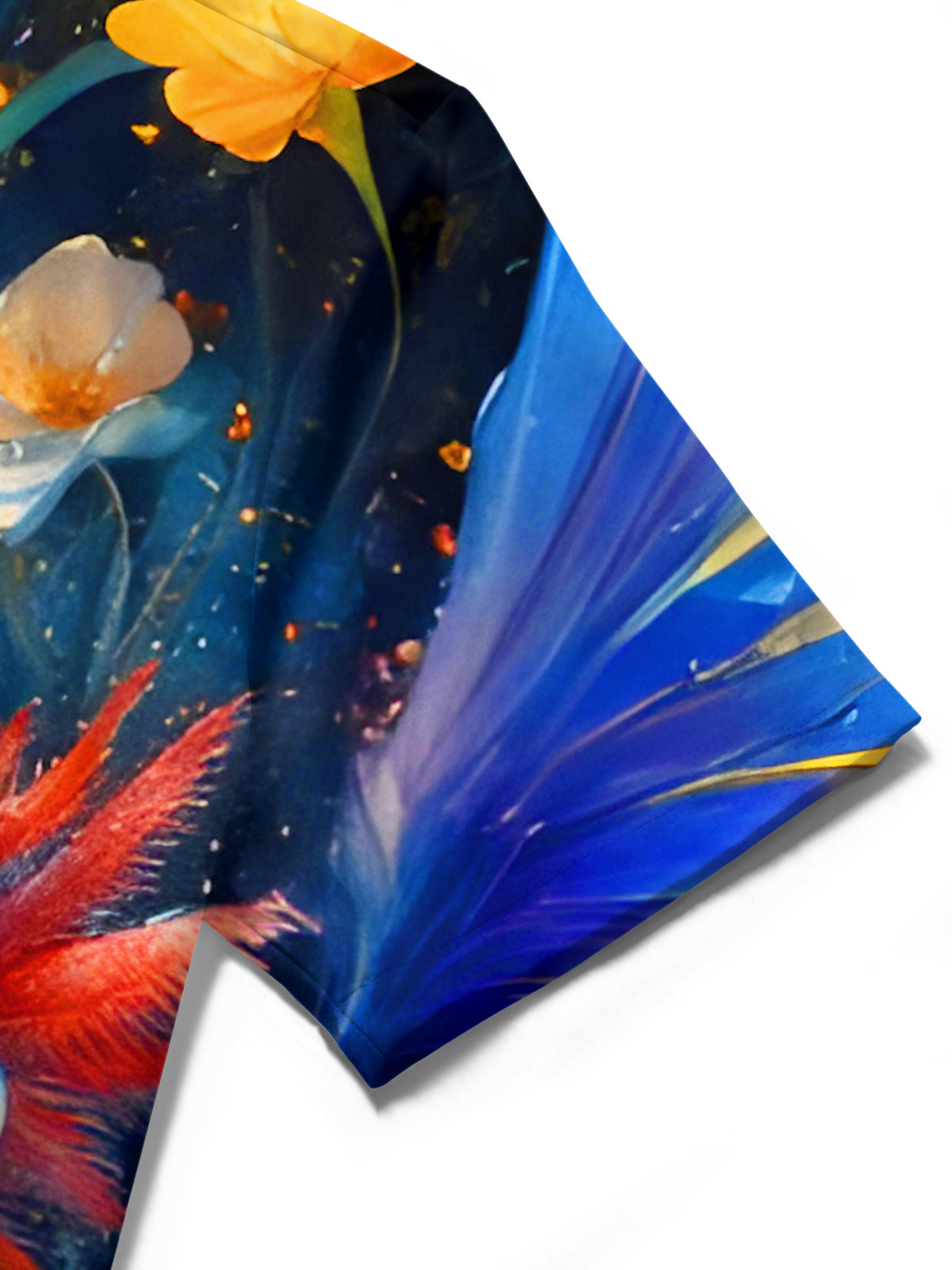 Funny Salamanders Marine Life Floral Men's Pocket Short Sleeve Shirts