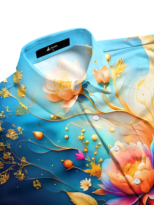 men's botanical shirt side view