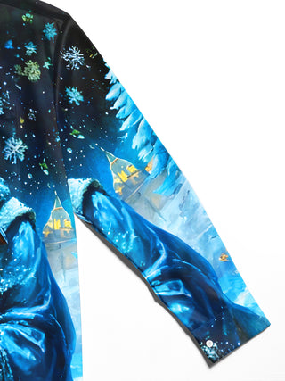 men's printed shirt close-up full sleeve