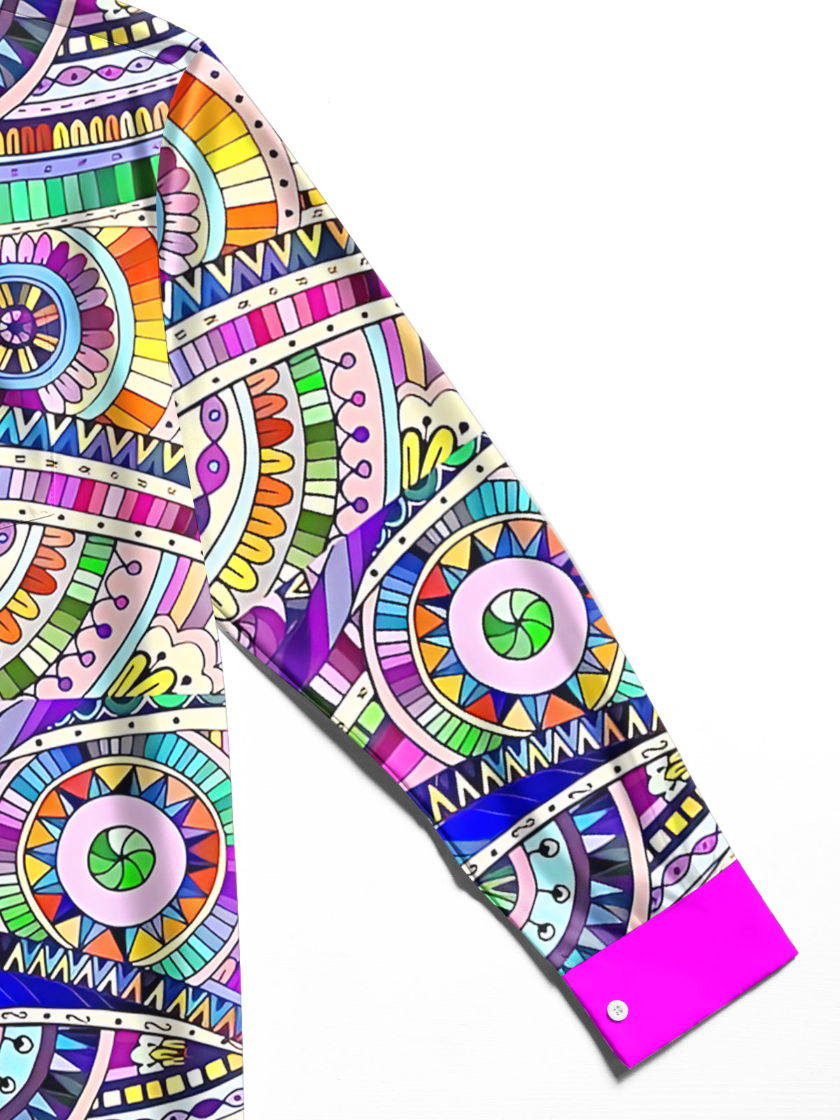 Art Print Men's Pocket Long Sleeve Shirts