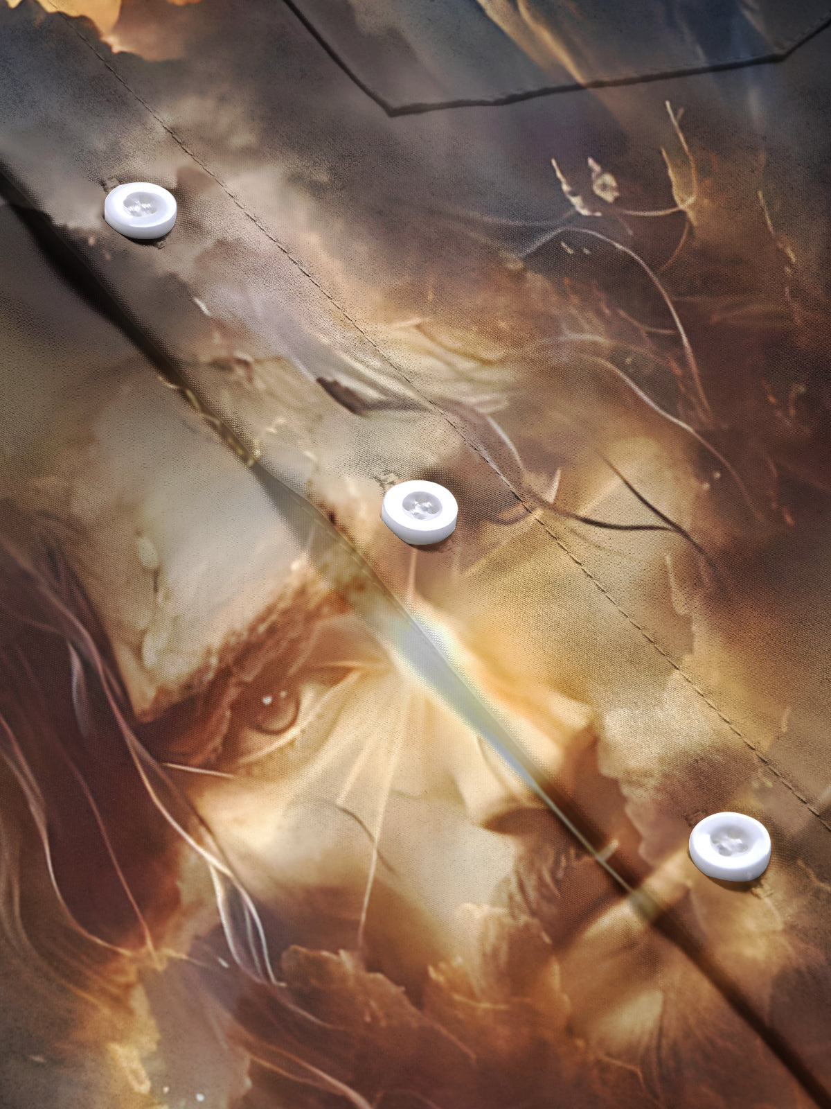 Jesus Print Men's Pocket Long Sleeve Shirts