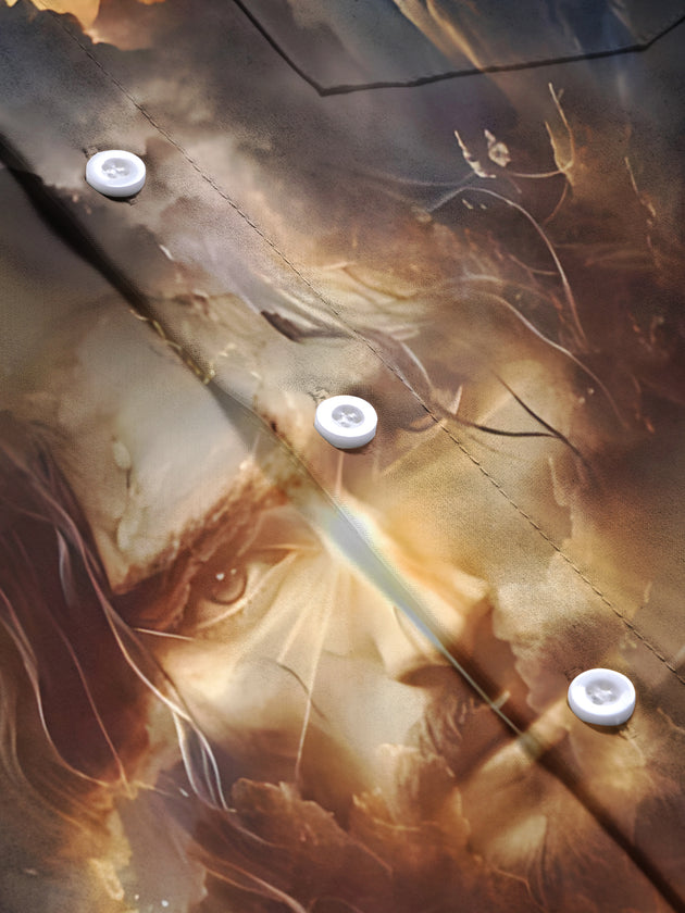 men's printed long sleeve flat lay shirt