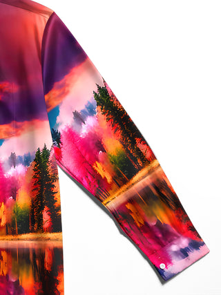 men's printed shirt close-up full sleeve