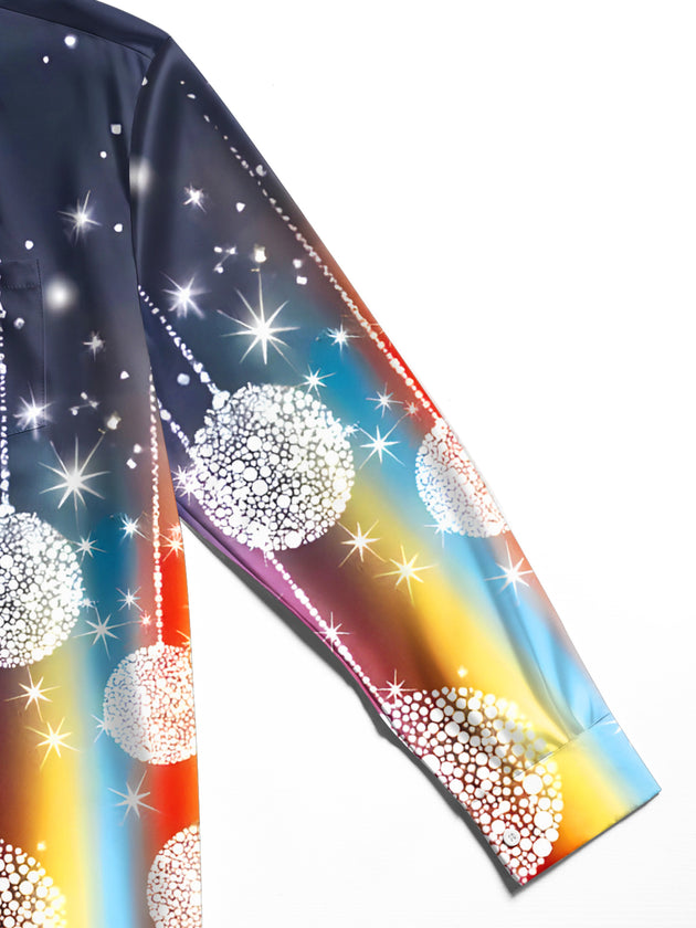 men's Christmas shirt close-up full sleeve