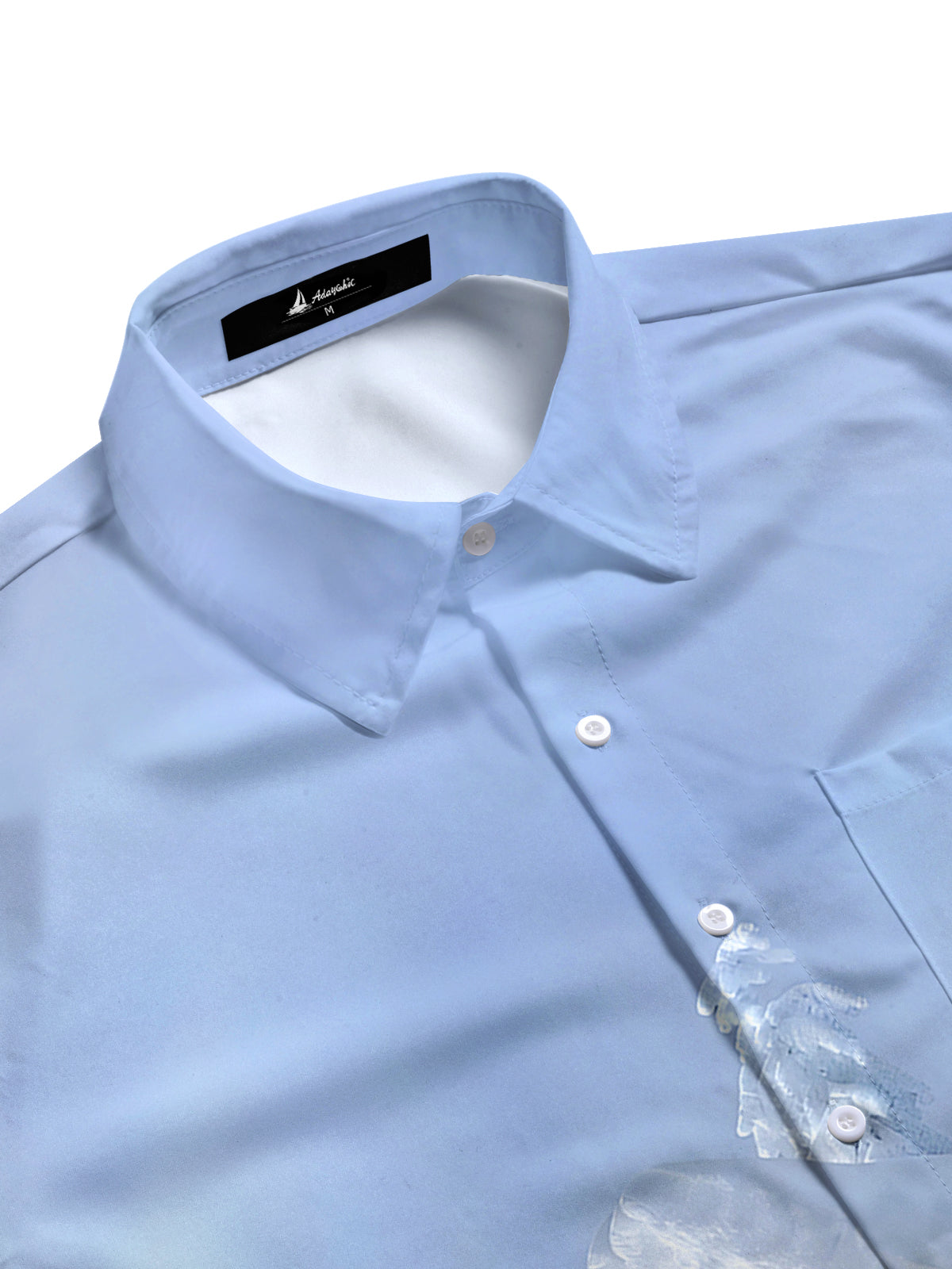 Christmas Snow House Men's Pocket Long Sleeve Shirts