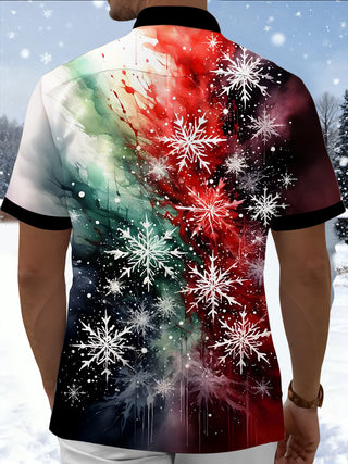 men's holiday shirt back view