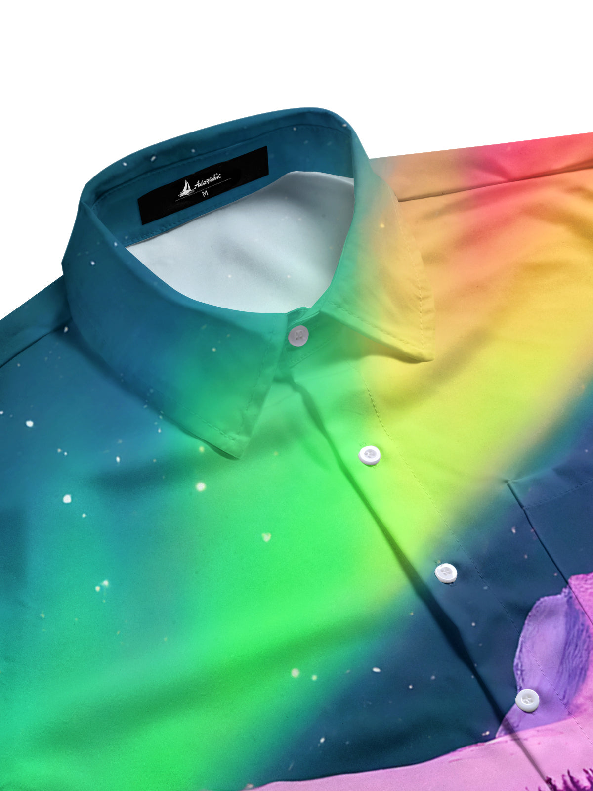 Polar Bear Print Men's Pocket Short Sleeve Shirts