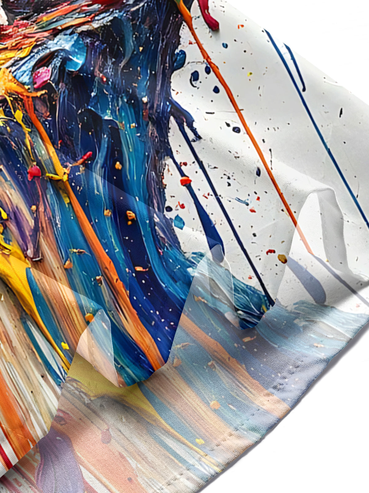 Oil Painting Art Print Men's Pocket Long Sleeve Shirts