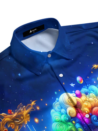 men's festive shirt side view