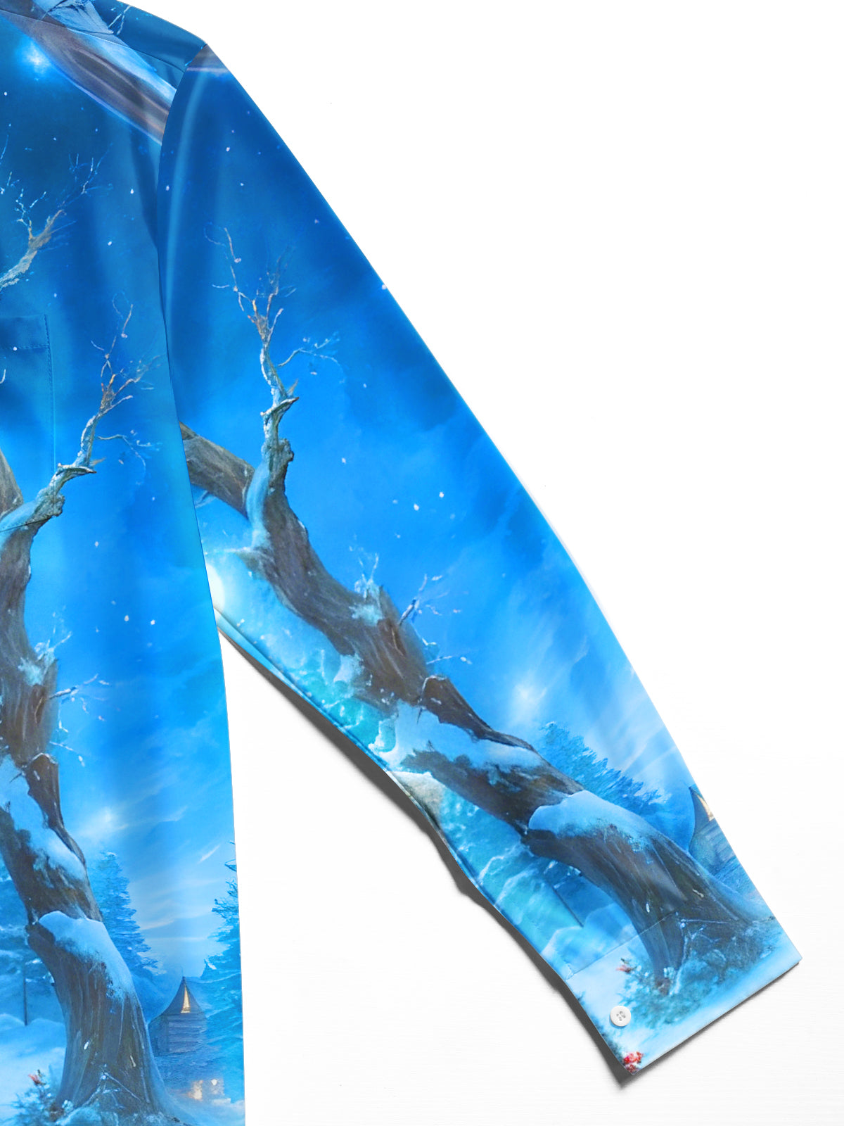 Winter Snow Old Man Snowman Men's Pocket Long Sleeve Shirts