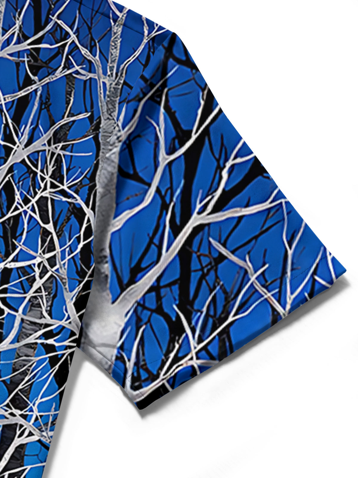 Birch Tree Print Men's Pocket Short Sleeve Shirts