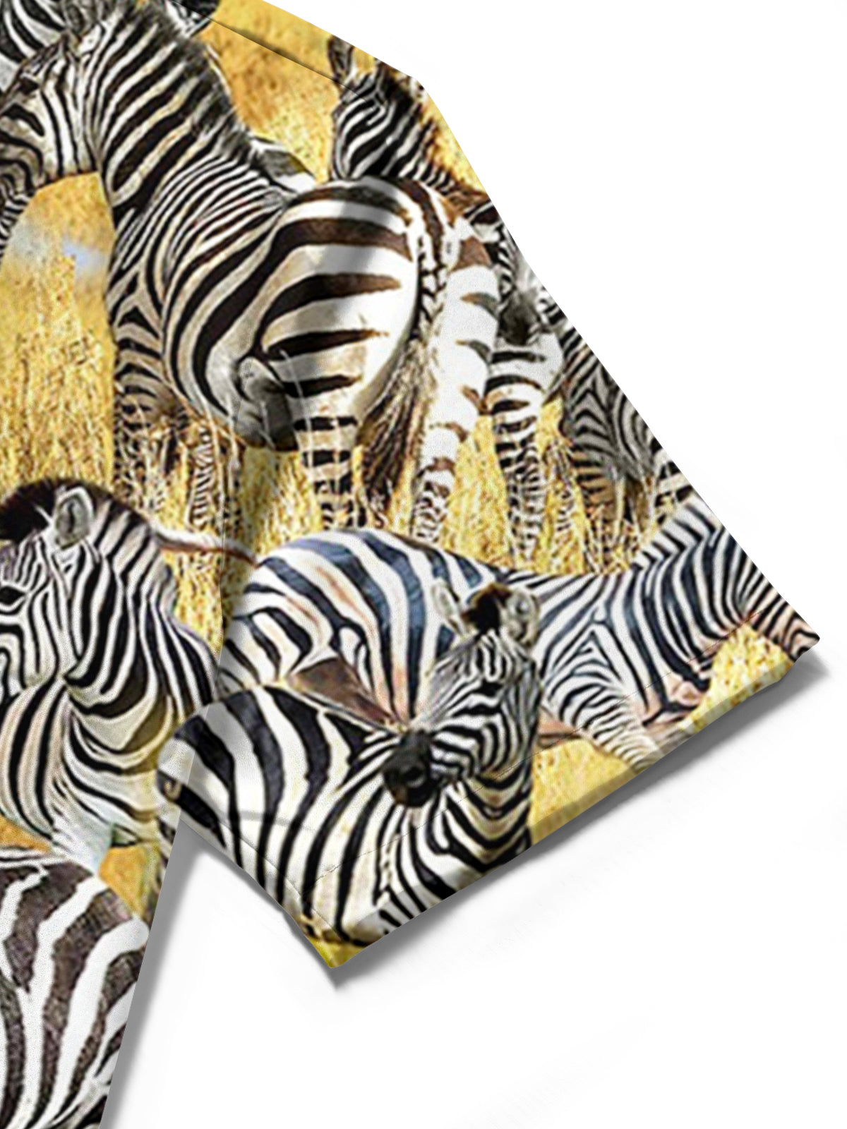 Zebra Print Men's Pocket Short Sleeve Shirts