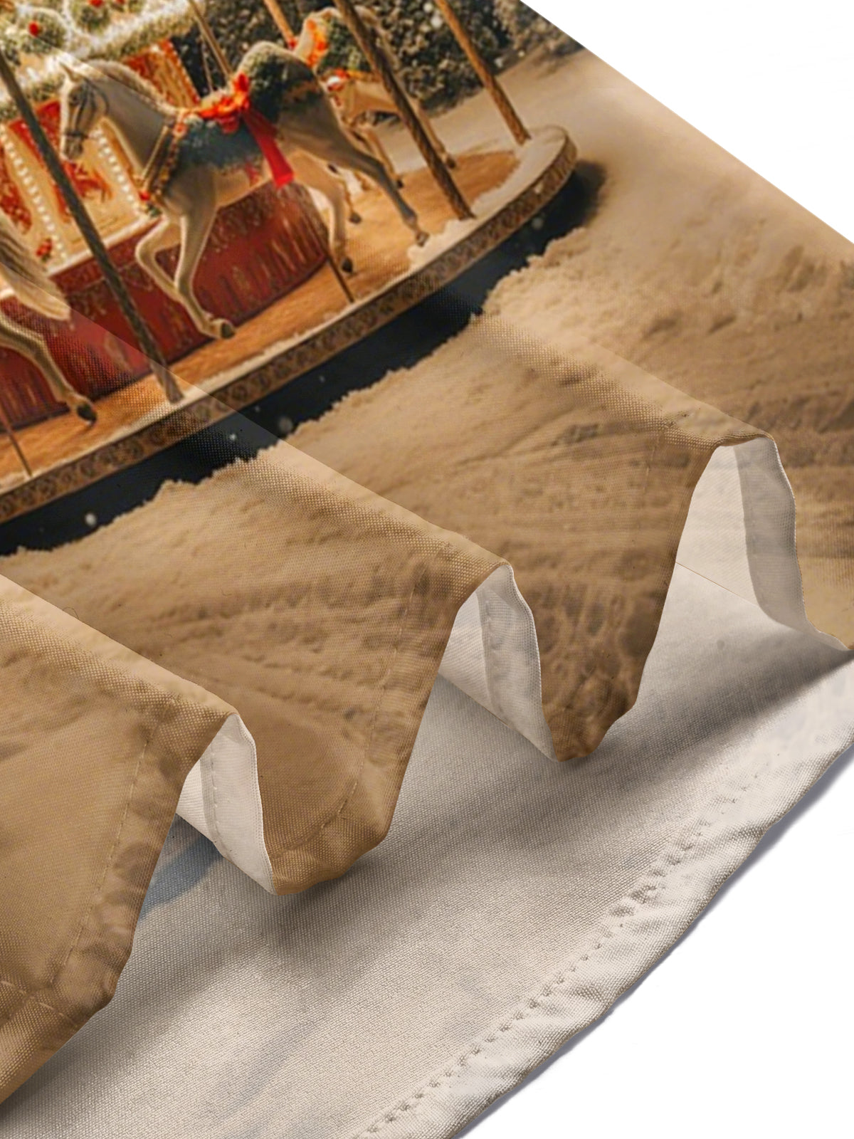 Carousel Print Men's Pocket Long Sleeve Shirts