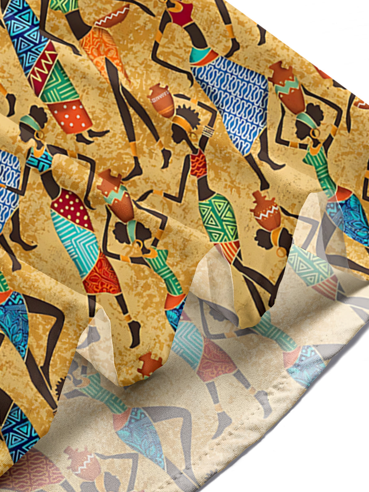 Vintage Art Print Men's Pocket Long Sleeve Shirts