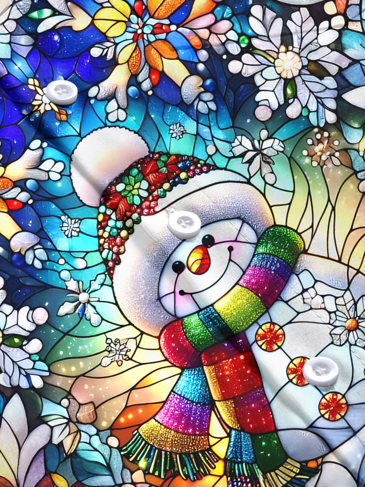 Snowman Men's Pocket Long Sleeve Shirts