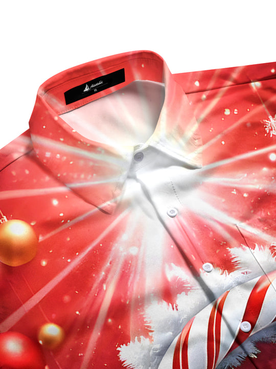 men's festive shirt side view