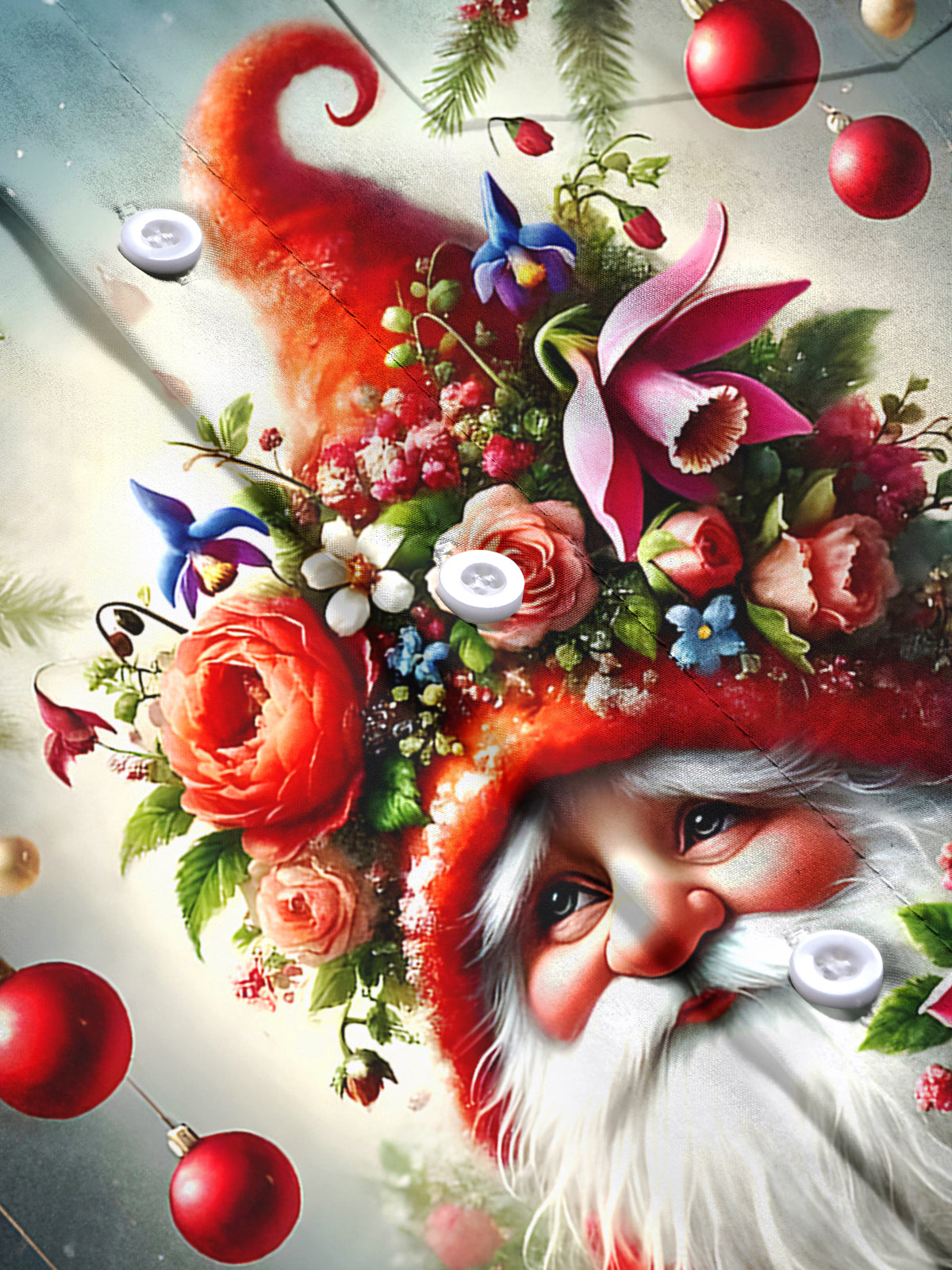 Christmas Gnomes Coconut Tree Men's Pocket Short Sleeve Shirts