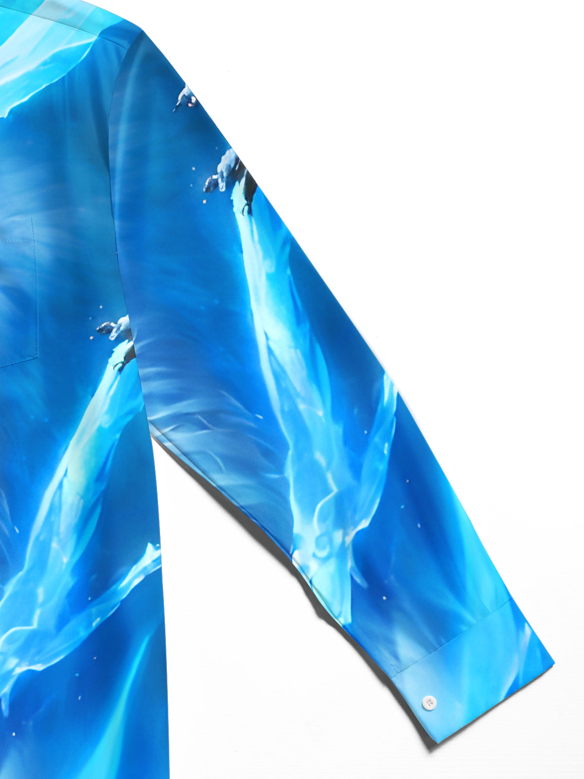 Winter Snow Lion Men's Pocket Long Sleeve Shirts