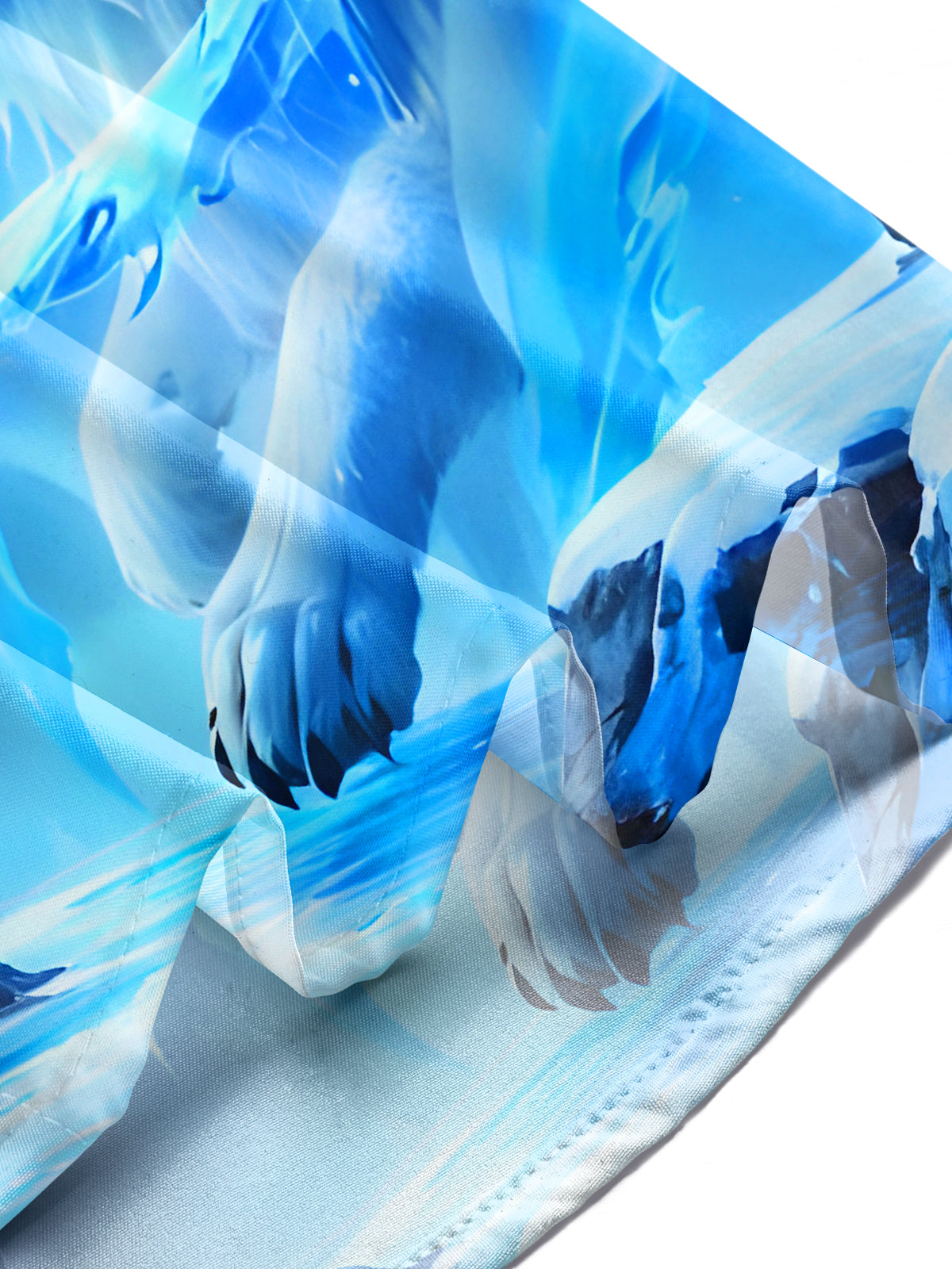 Winter Snow Lion Men's Pocket Long Sleeve Shirts