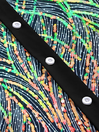 men's printed long sleeve flat lay shirt
