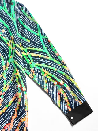 men's printed shirt close-up full sleeve
