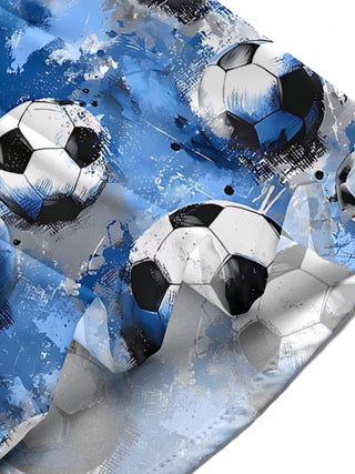 Men's football print short sleeve shirt lifestyle action view