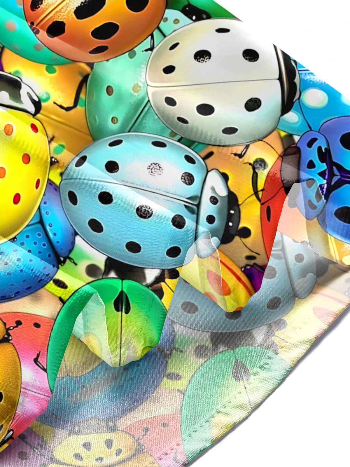 Ladybug Print Men's Pocket Short Sleeve Shirts