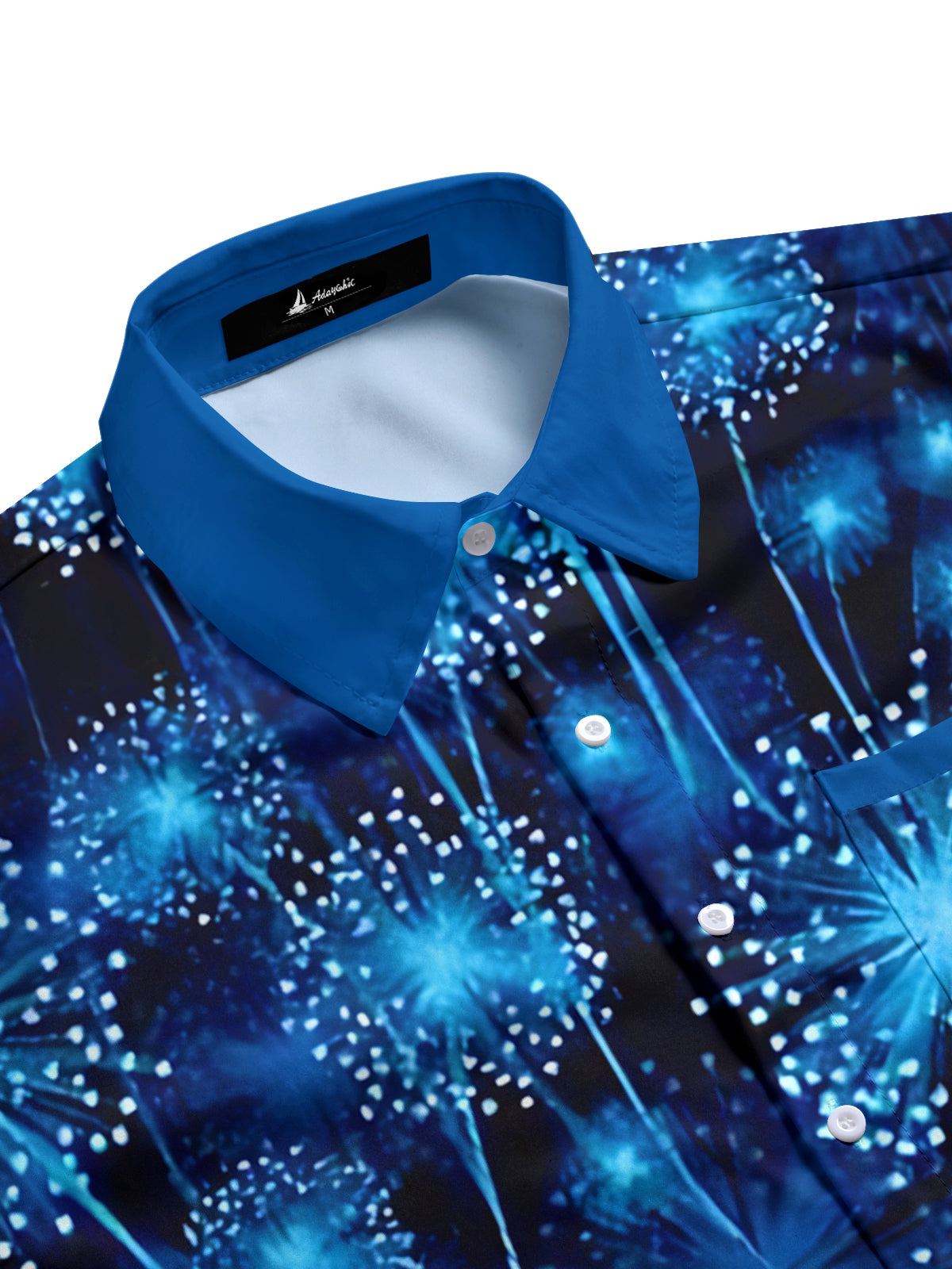 Dandelion Print Men's Pocket Long Sleeve Shirts