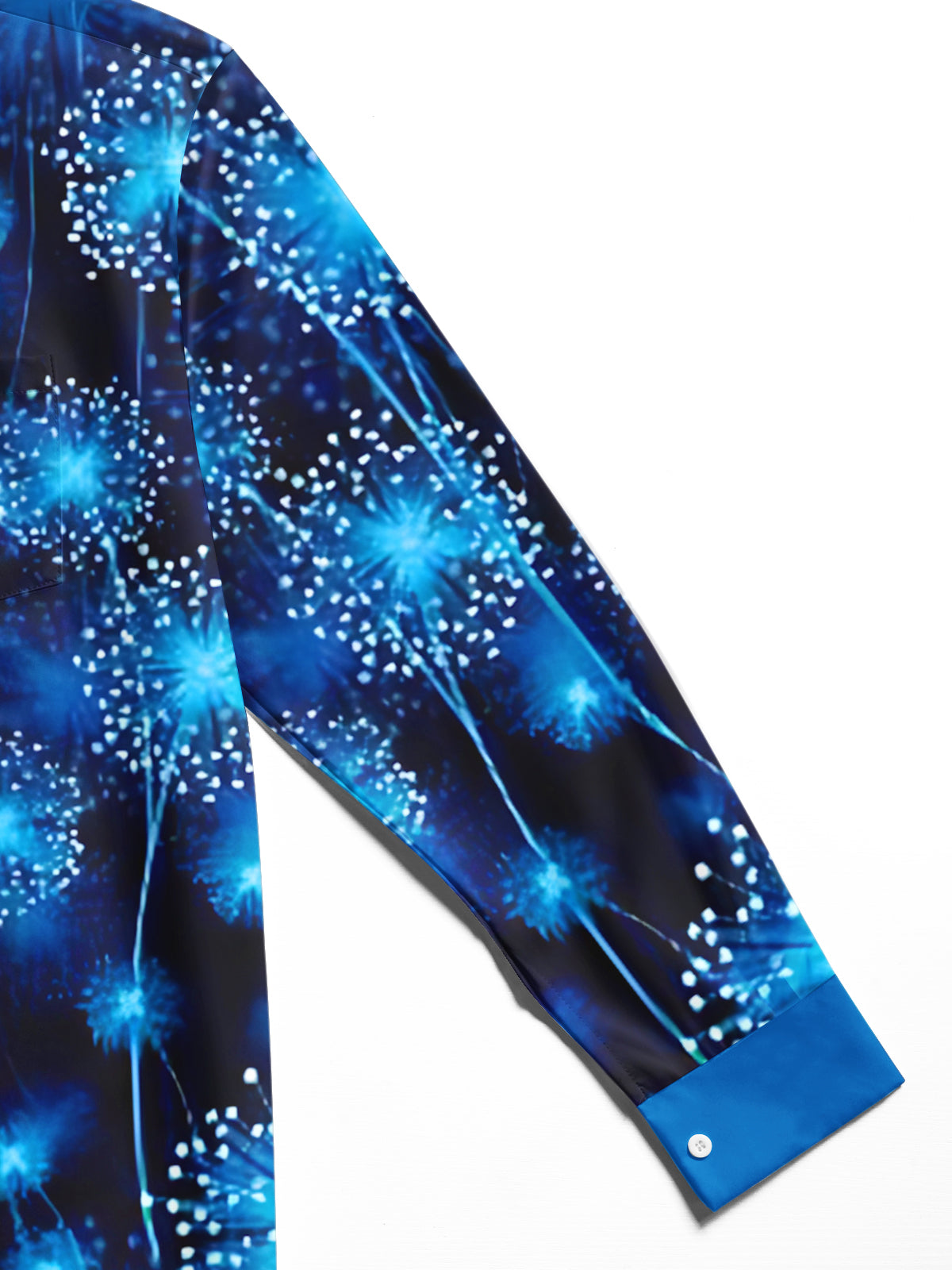 Dandelion Print Men's Pocket Long Sleeve Shirts