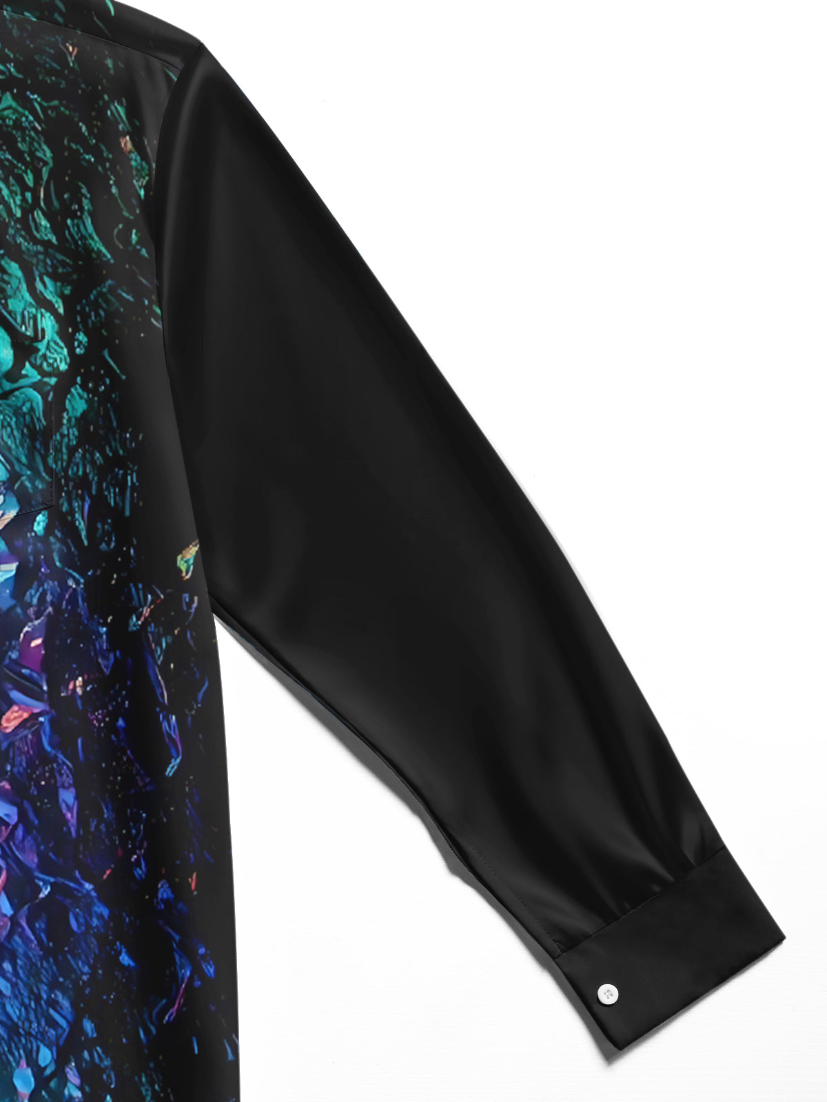 Gradient Print Men's Pocket Long Sleeve Shirts