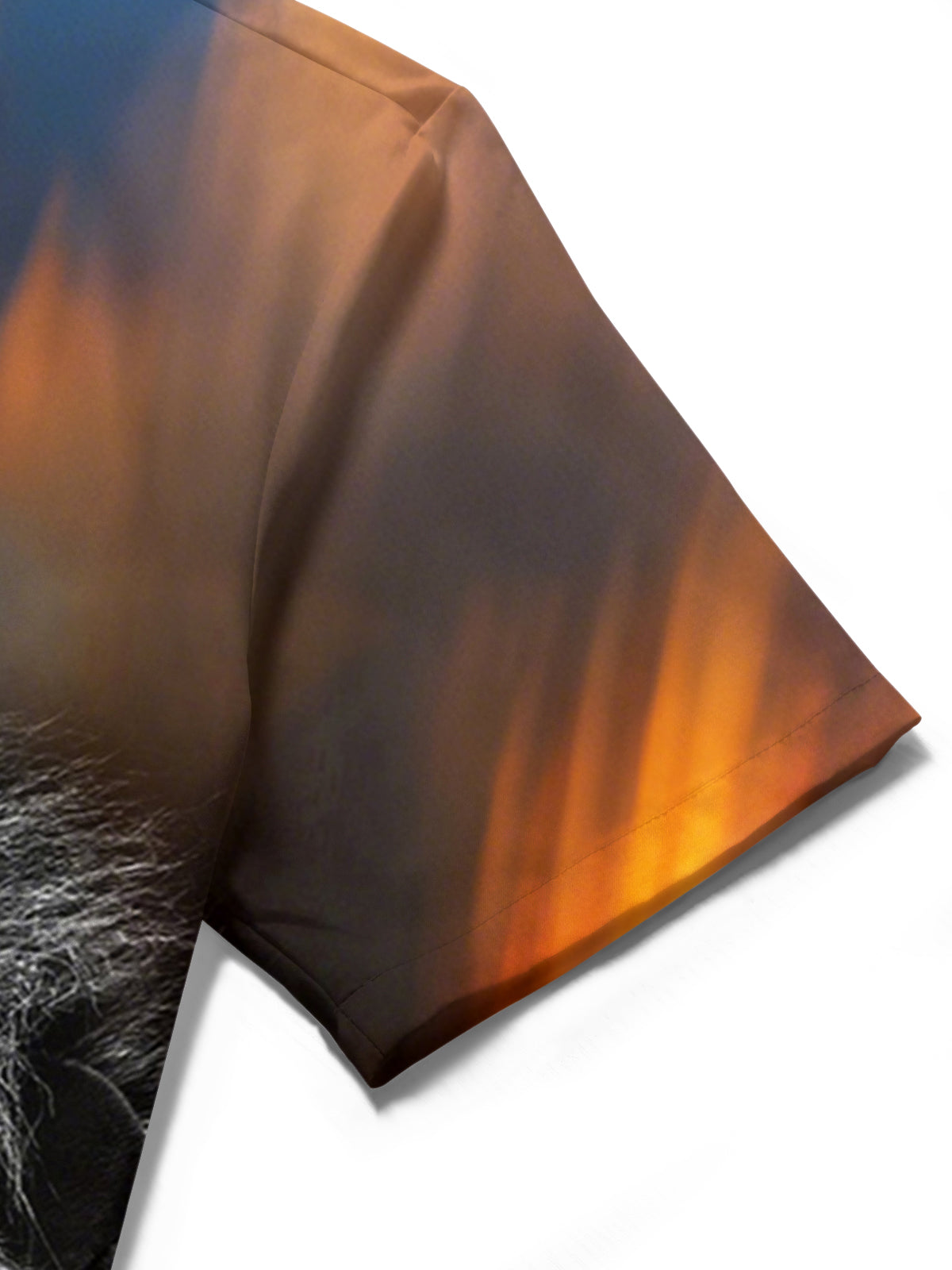 Lion Print Men's Pocket Short Sleeve Shirts