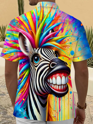 men's printed t-shirt shirt back view