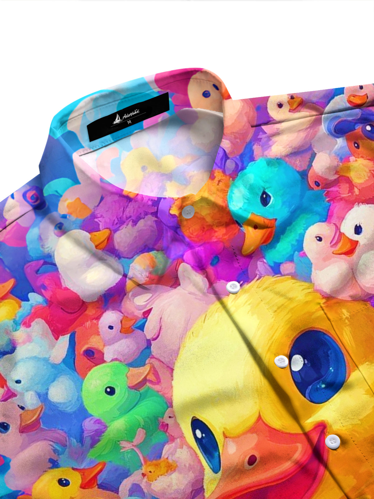 Duck Print Men's Pocket Short Sleeve Shirts