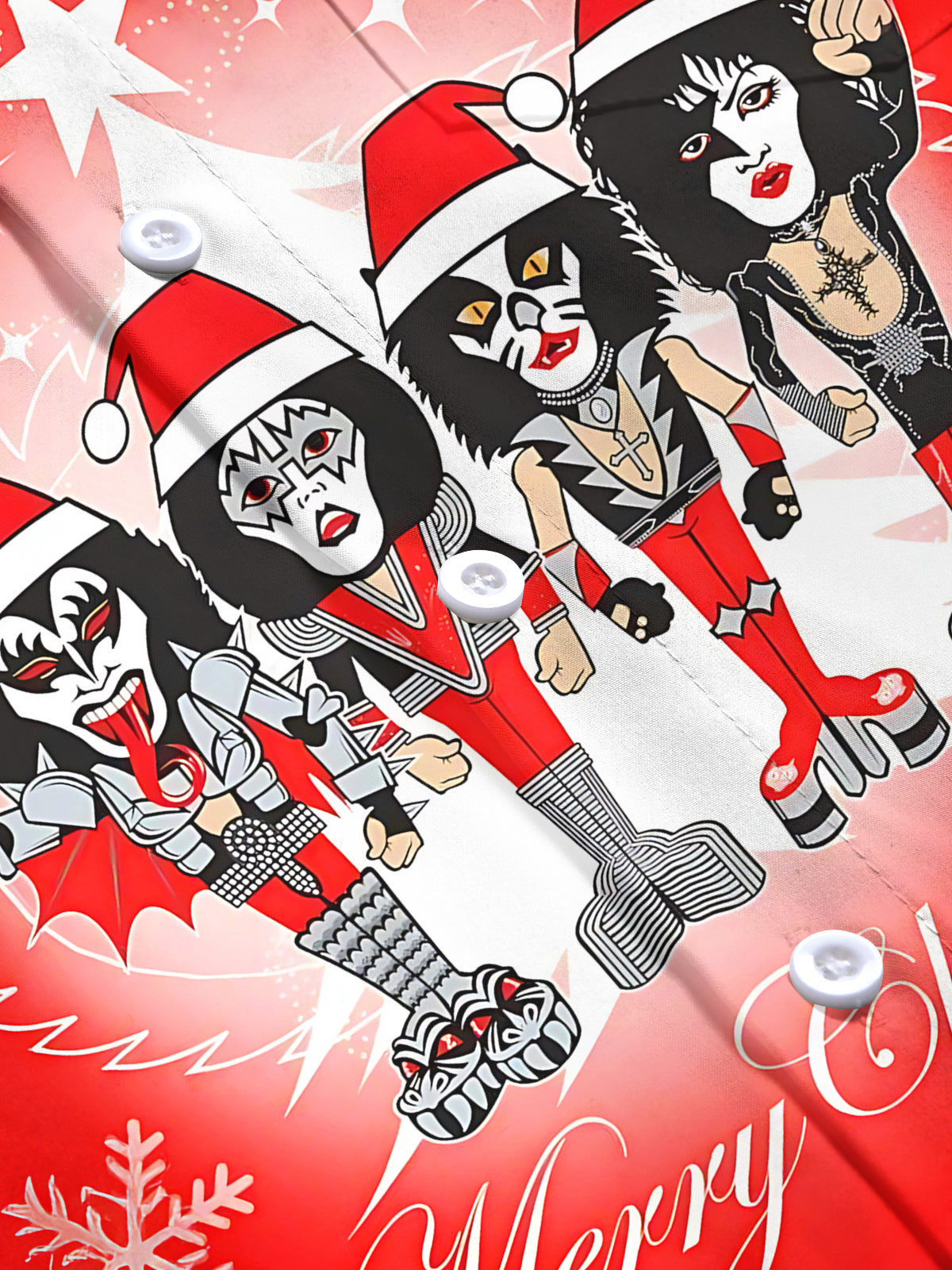 Christmas Print Men's Pocket Short Sleeve Shirts