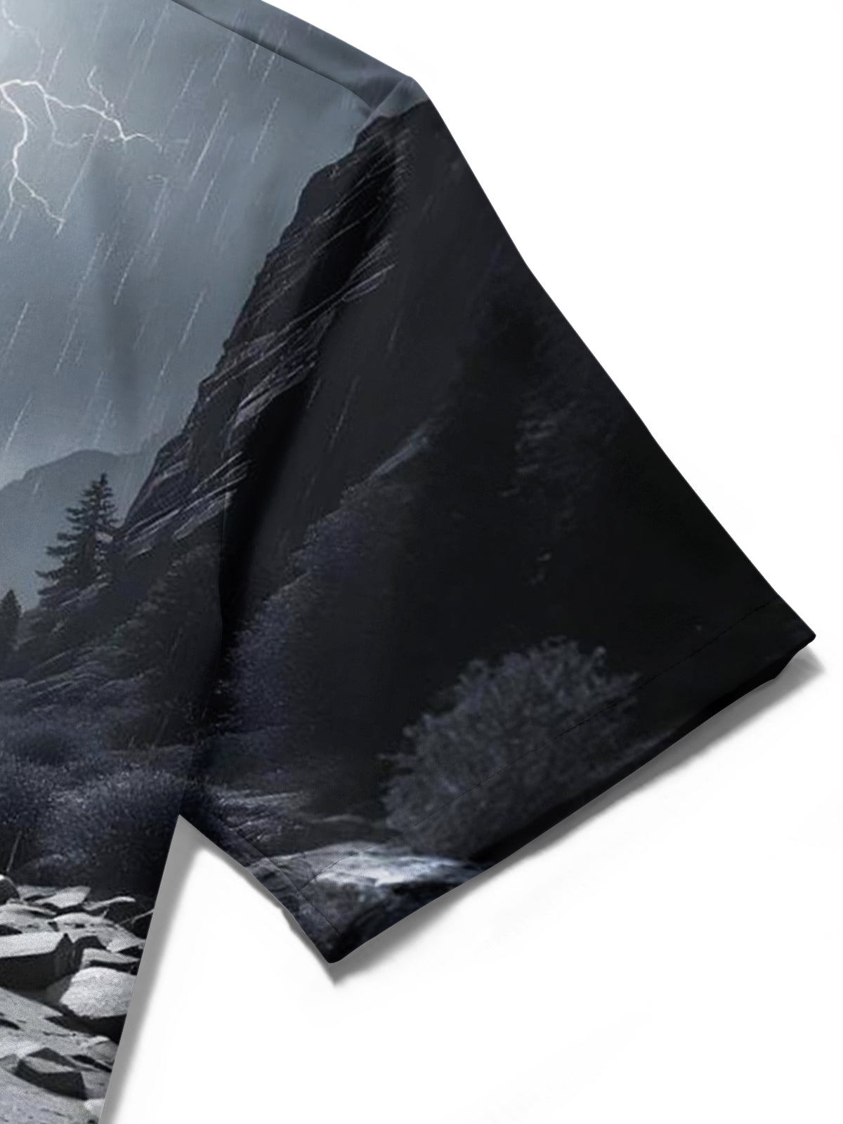 Valley Lightning Paw Print Men's Pocket Short Sleeve Shirts